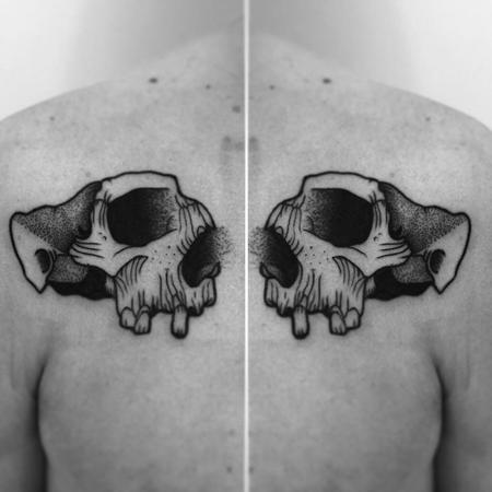 Tattoos - portion of skull - 128696